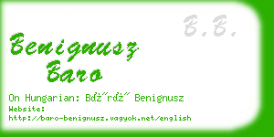 benignusz baro business card